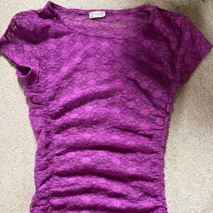 Free People Magenta Stretch Lace Top women’s XS NWOT